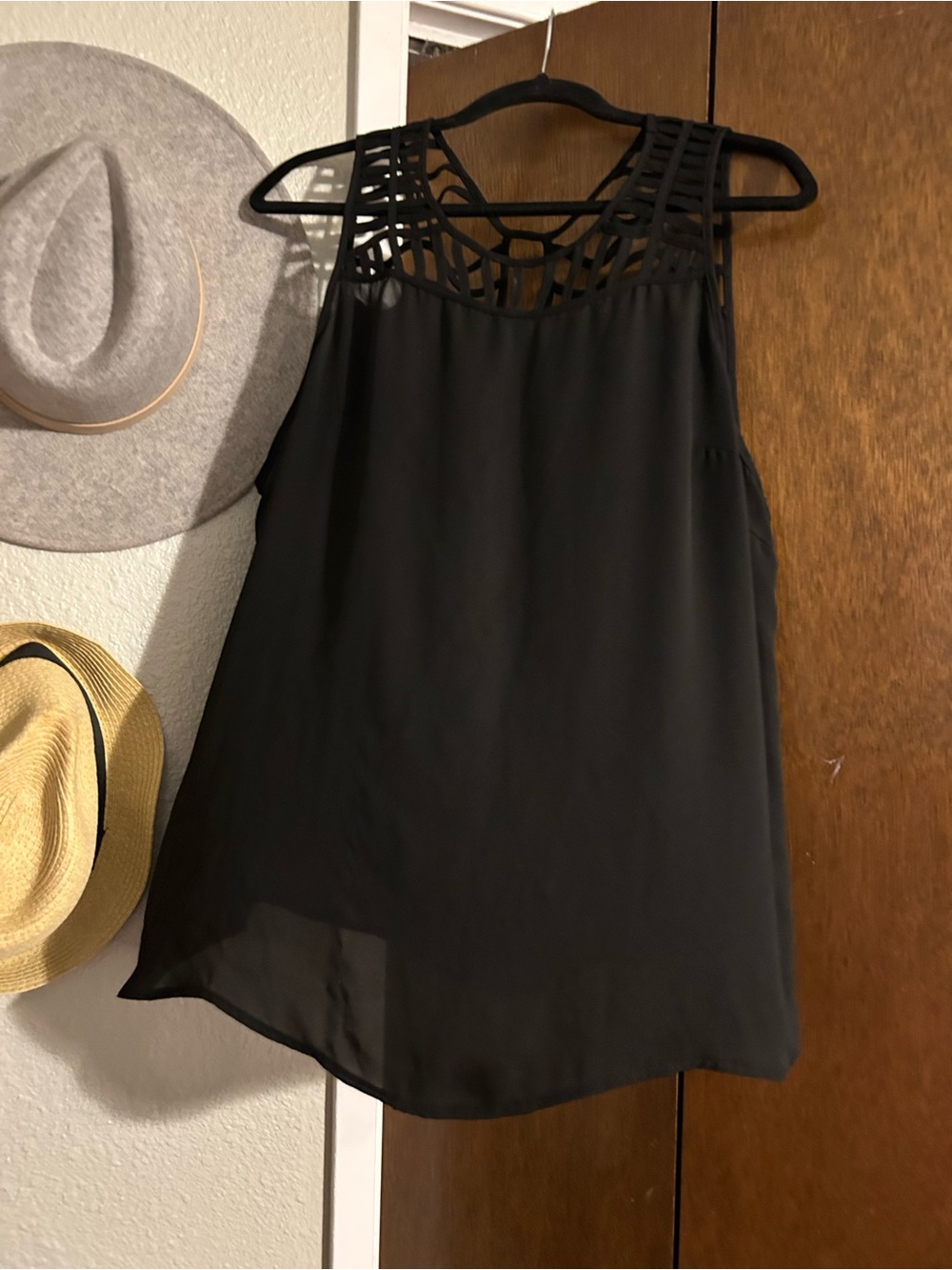 torrid Black Sleeveless Cage-Neck Cami